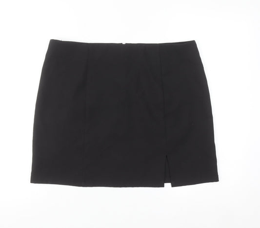 Saint Genies Women's Black Size 14 Stretch Pencil Skirt