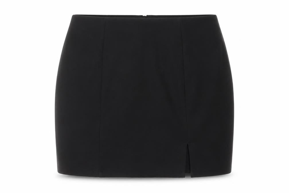 Saint Genies Women's Black Size 14 Stretch Pencil Skirt