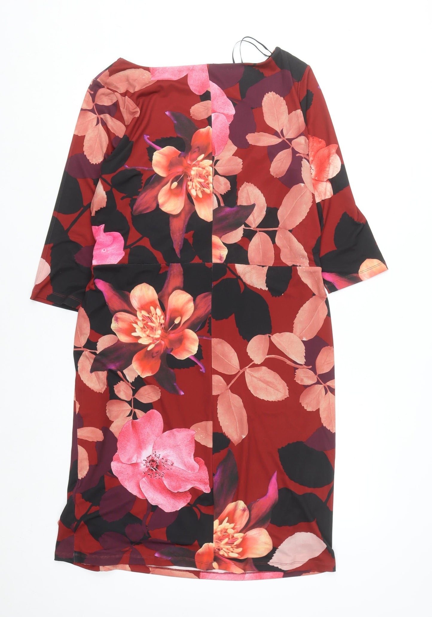 Punt Roma Women's Multicoloured Floral Bodycon Dress Size 16