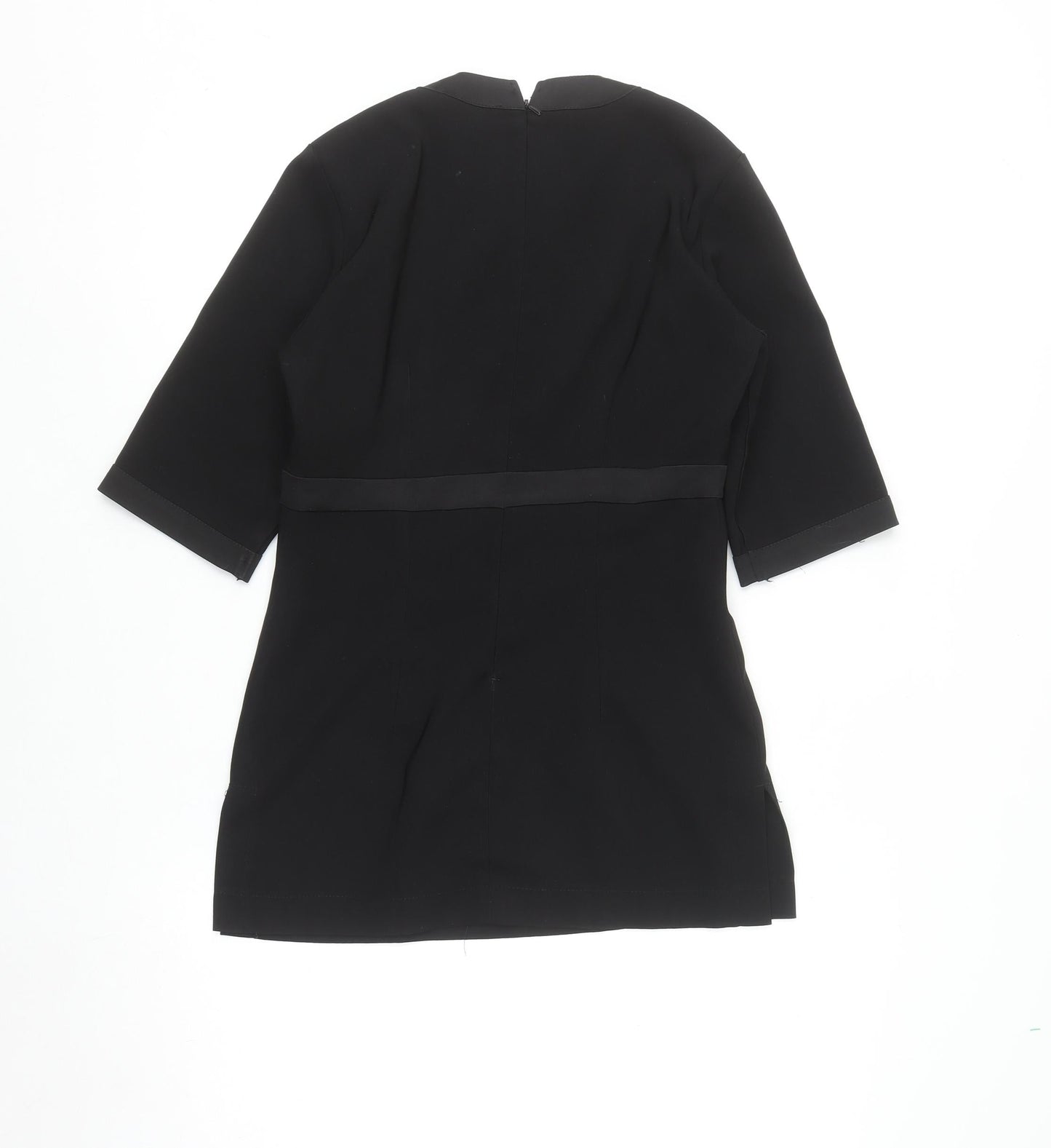 Buttercups Women’s Black Shift Workwear Dress Size 8 Short Sleeve