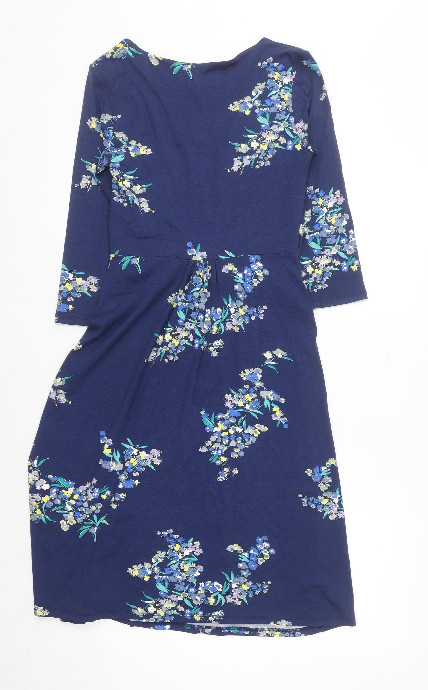 Monsoon Women Blue Floral Fit & Flare Knee Length Dress Size 10