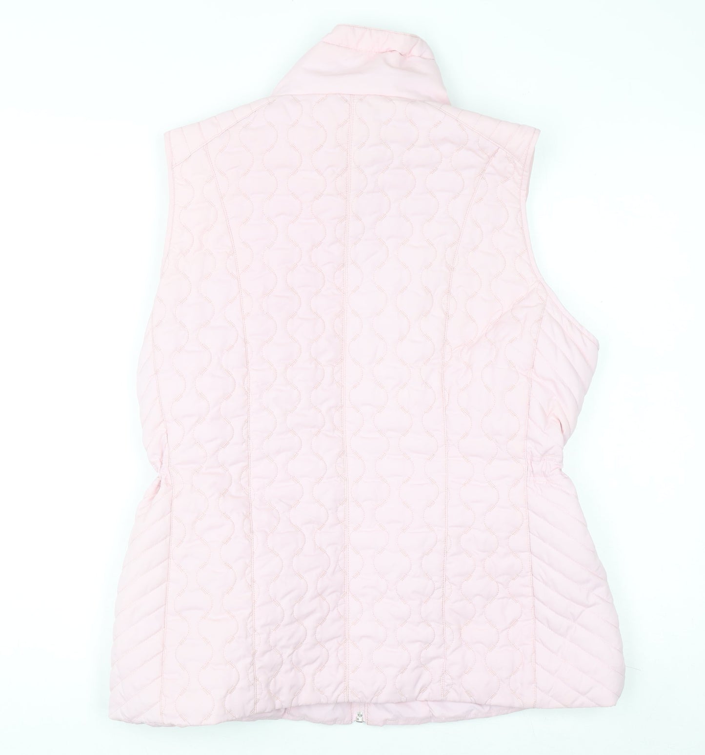 Paco Boutique Women Pink Quilted Padded Waistcoat Size 14