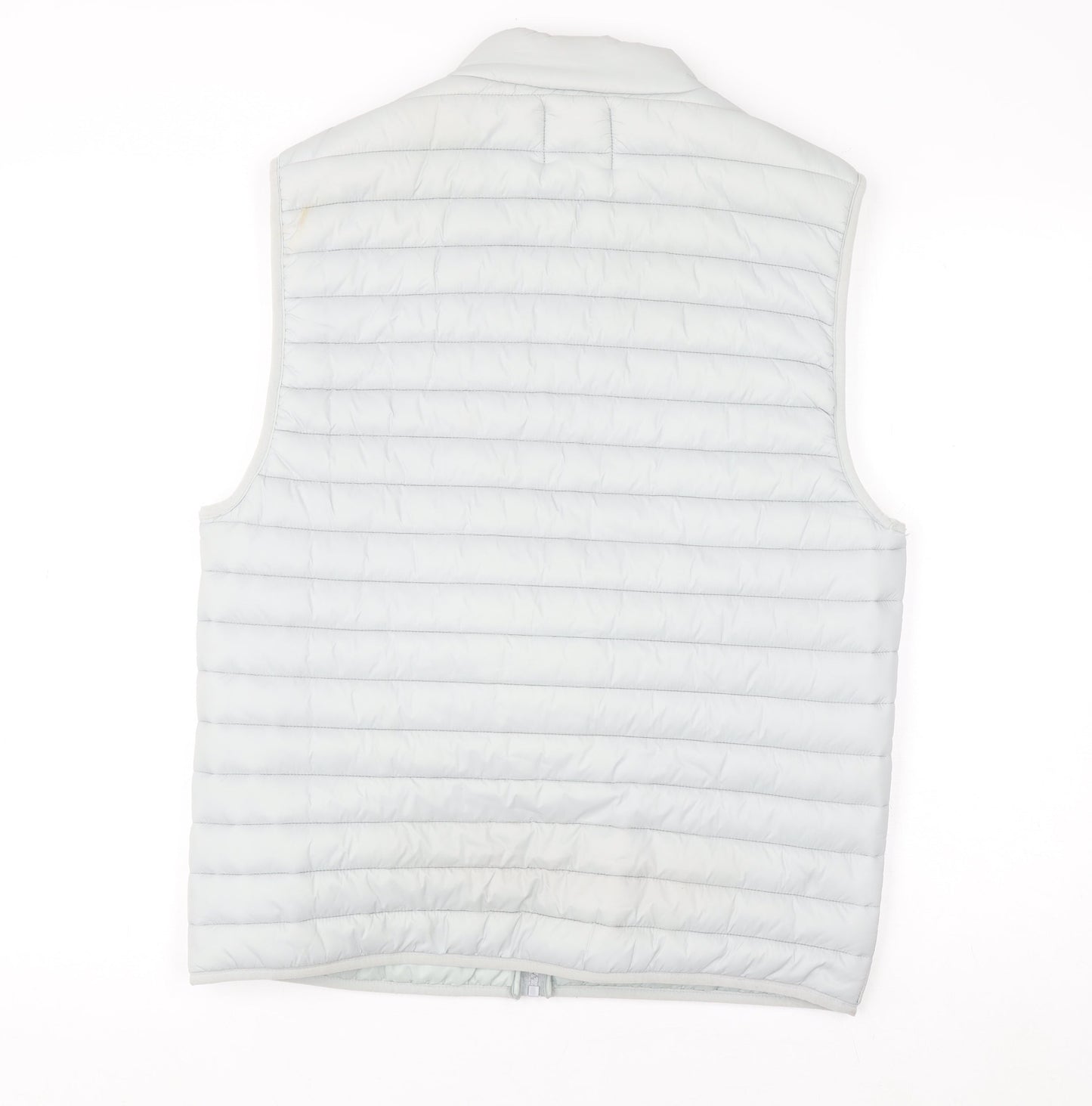 ASOS Men’s Grey Puffer Waistcoat M Regular Fit Quilted Zip Gilet