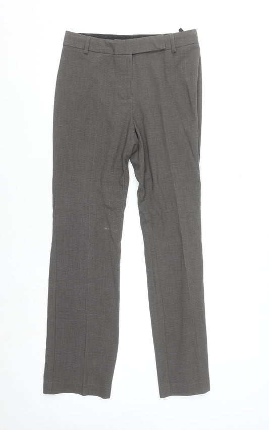 Marks and Spencer Women’s Grey Straight Leg Trousers UK 8