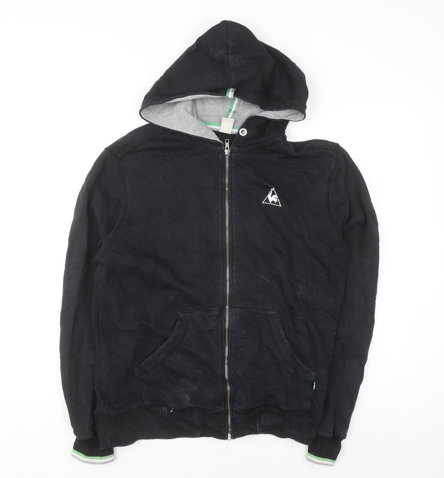 Le Coq Sportif Men's Black Full Zip Hoodie Size L