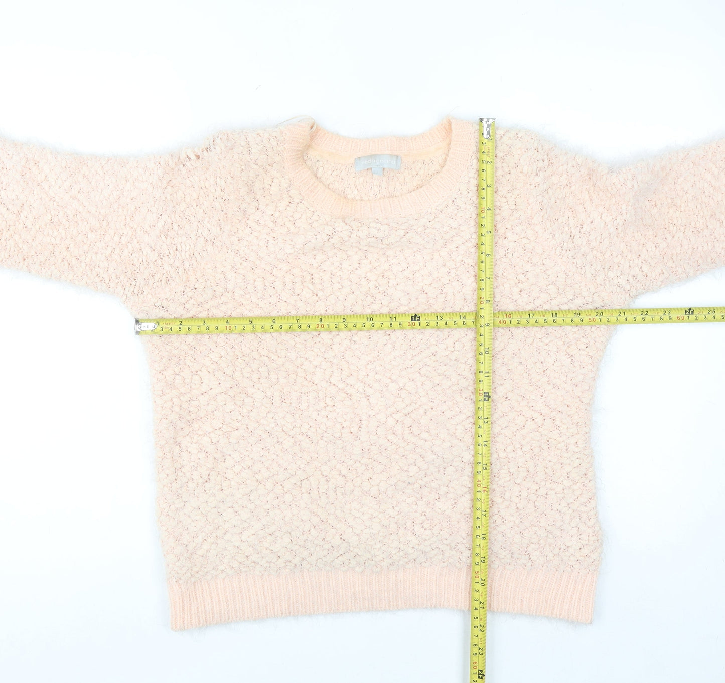 Red Herring Womens Beige Size 14 Chunky Knit Long Sleeve Pullover Jumper