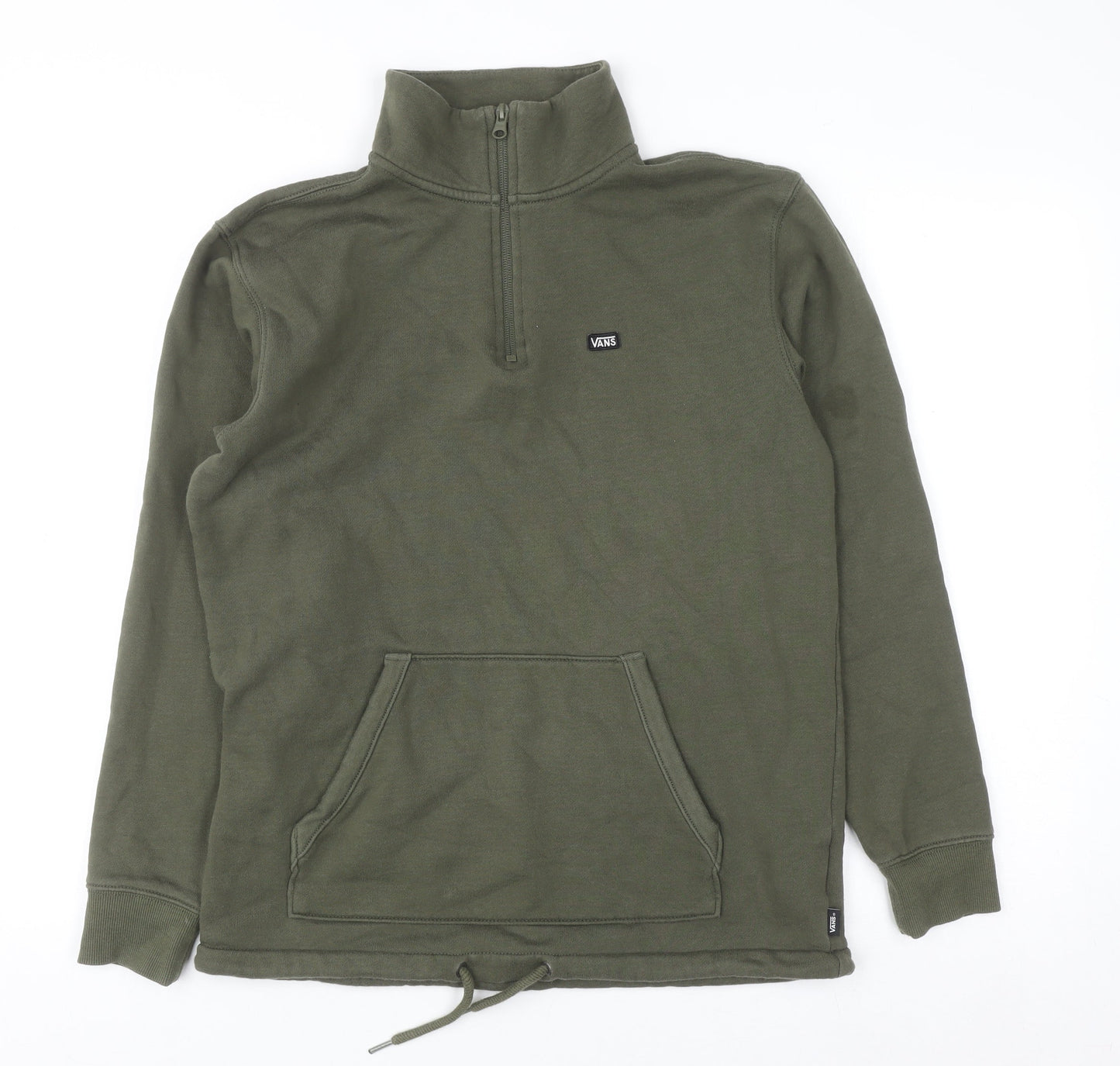 Vans Men’s Green XS Pullover Fleece 1/2 Zip Sweatshirt