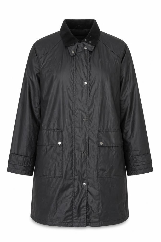 Clodagh Callaghan Women’s Black Size 16 Rain Coat Waterproof Long Jacket