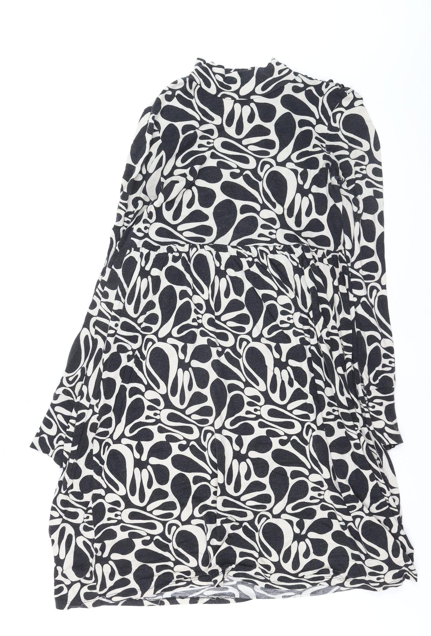 Oui Set Women’s Black & White Geometric Shift Dress Size 10