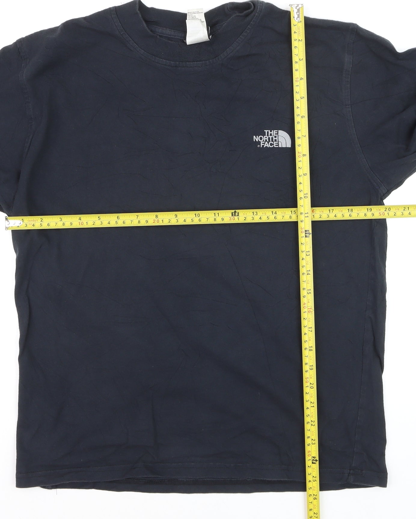 The North Face Men's Blue Long Sleeve Cotton Crew Neck Top M