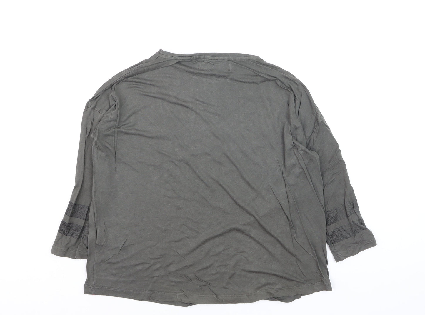 Superdry Boys Khaki Long Sleeve Graphic T-Shirt Size S