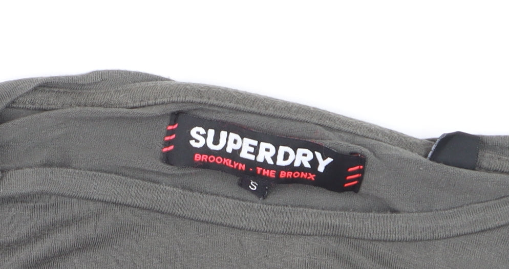 Superdry Boys Khaki Long Sleeve Graphic T-Shirt Size S