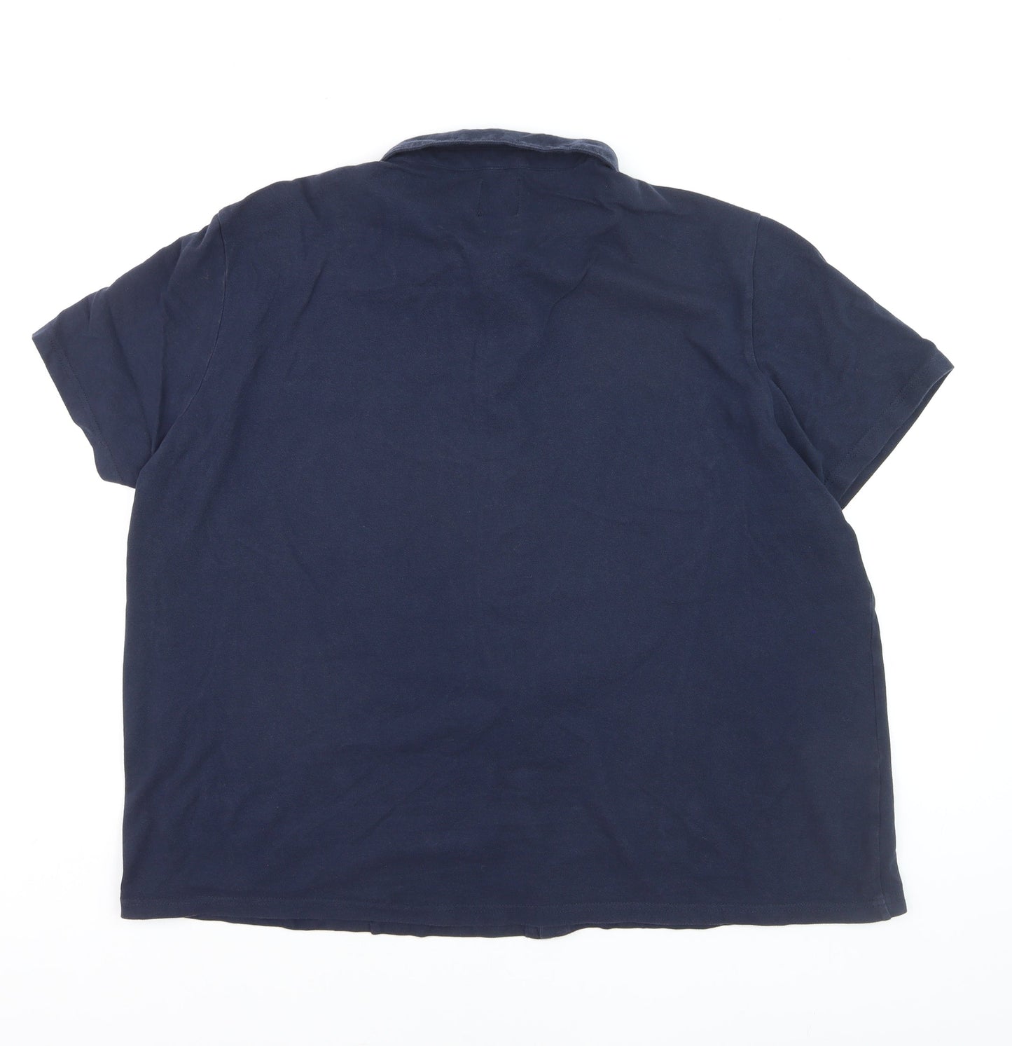 Burton Menswear London Men's Blue 2XL Short Sleeve Button-Up Shirt