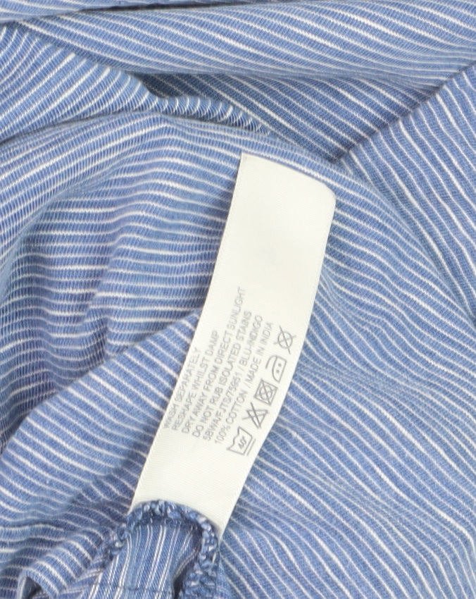 FatFace Women’s Blue Striped Long Sleeve Cotton T-Shirt Size L