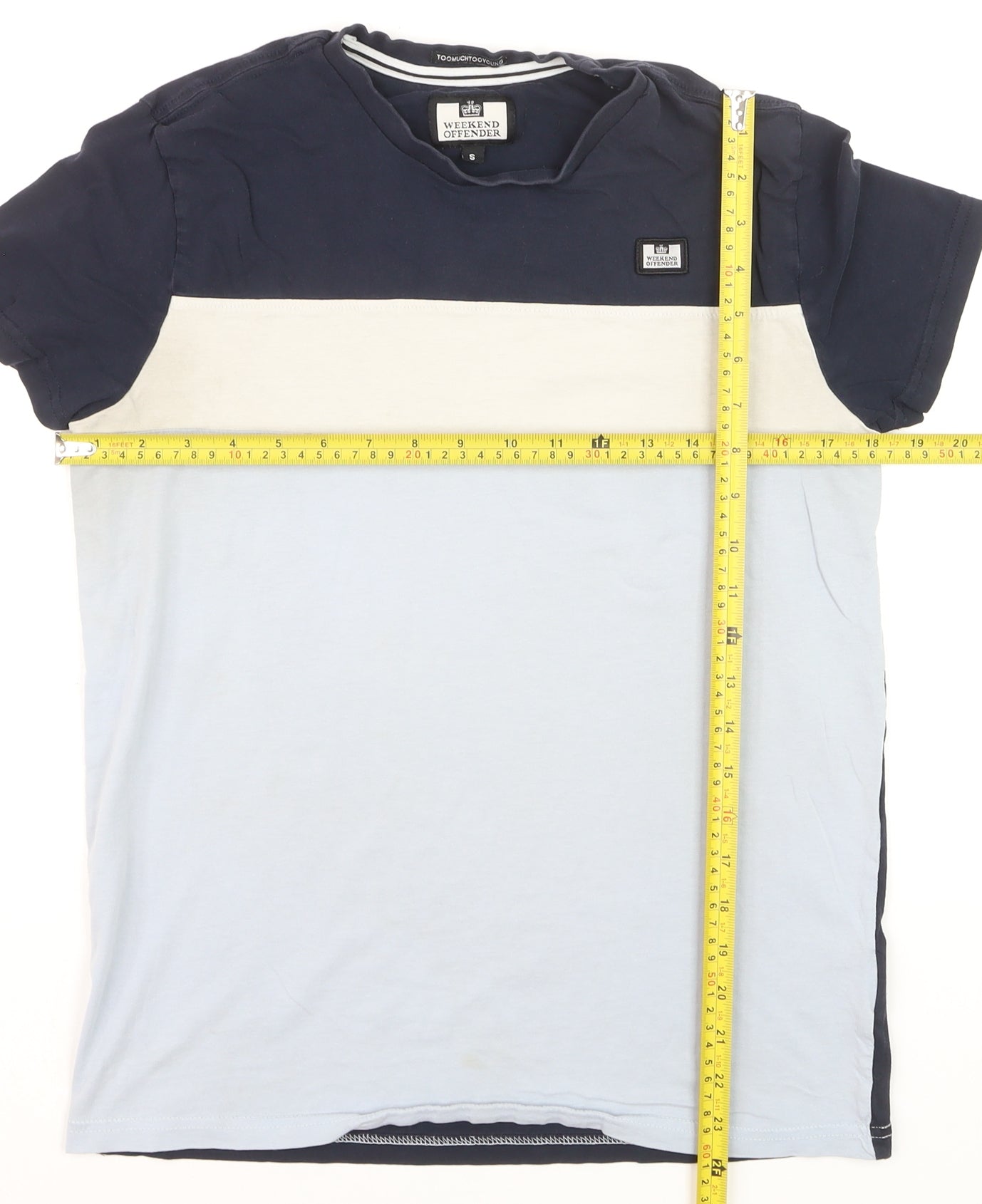 Weekend Offender Men's Multicolour Small Colourblock Cotton T-Shirt