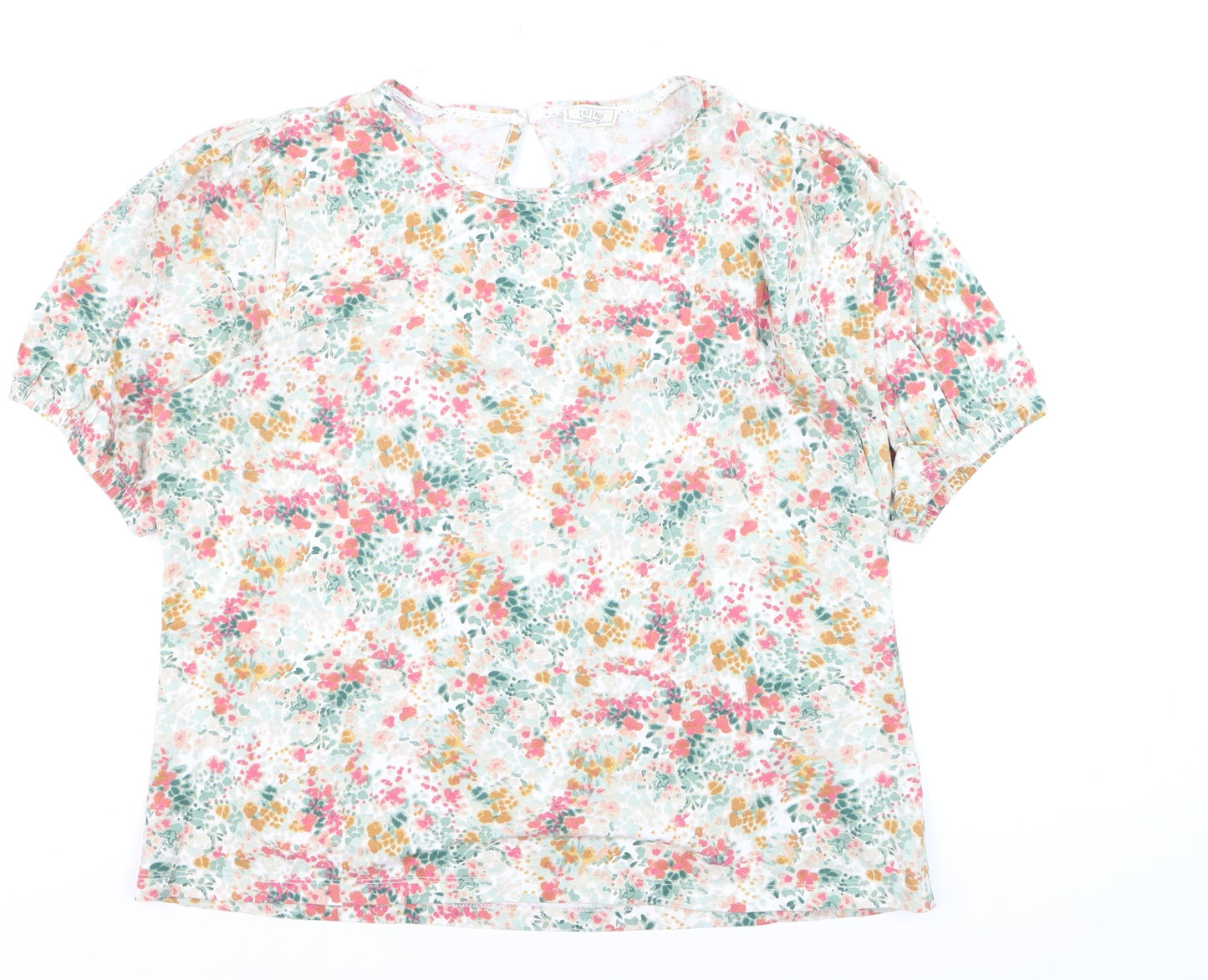 Fat Face Womens Multicoloured Floral Cotton Tunic Blouse Size 18