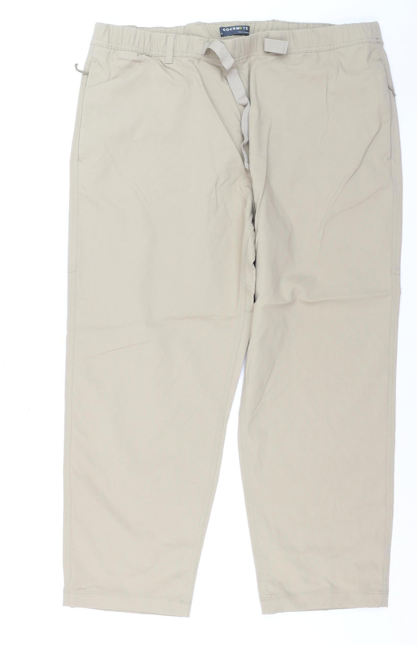 Marks and Spencer Goodmove Men's Beige XL Chino Trousers with Belt