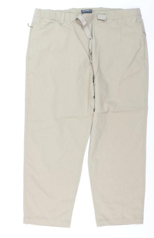 Marks and Spencer Goodmove Men's Beige XL Chino Trousers with Belt