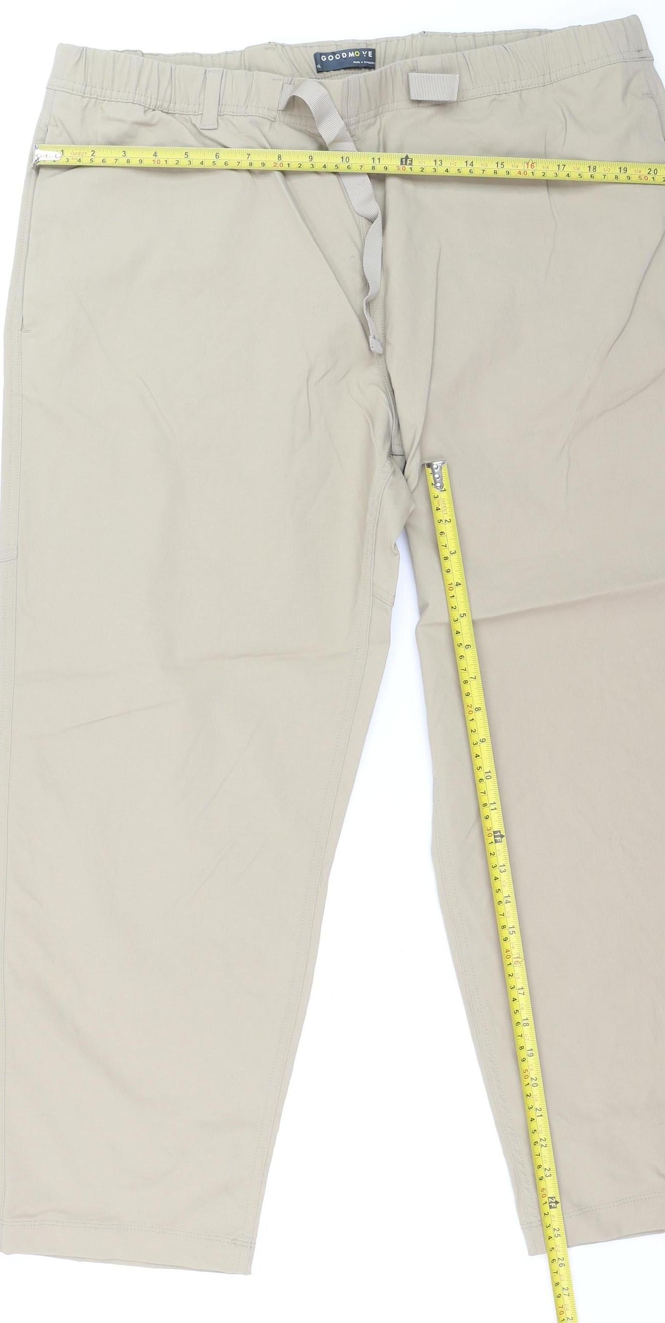 Marks and Spencer Goodmove Men's Beige XL Chino Trousers with Belt