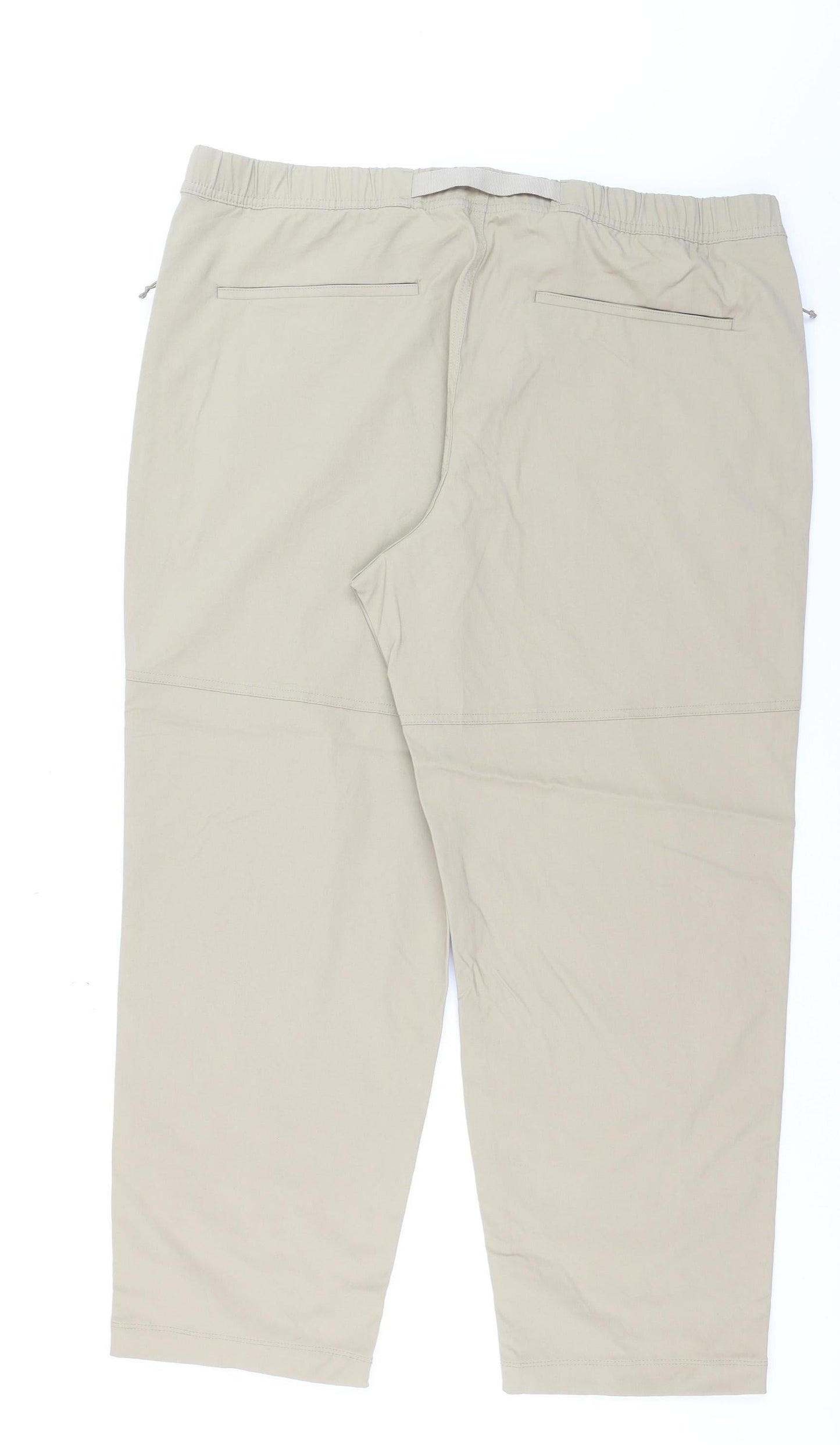 Marks and Spencer Goodmove Men's Beige XL Chino Trousers with Belt