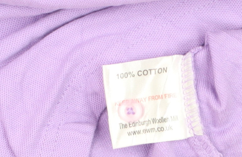 Isle Essentials Men's Purple Cotton Short Sleeve Polo Shirt Size S