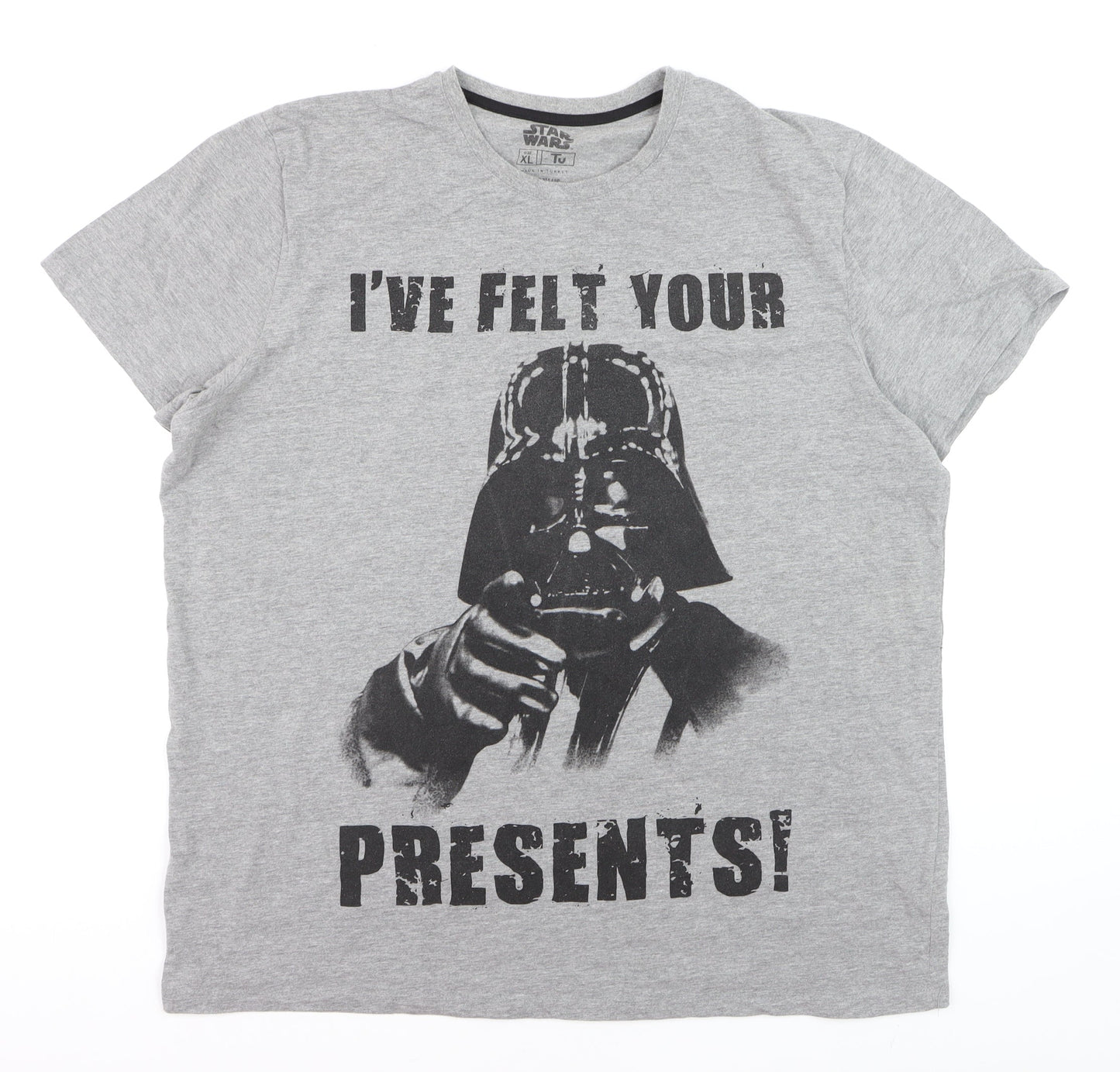 Tu Star Wars Men’s Grey XL Darth Vader Funny Graphic T-Shirt