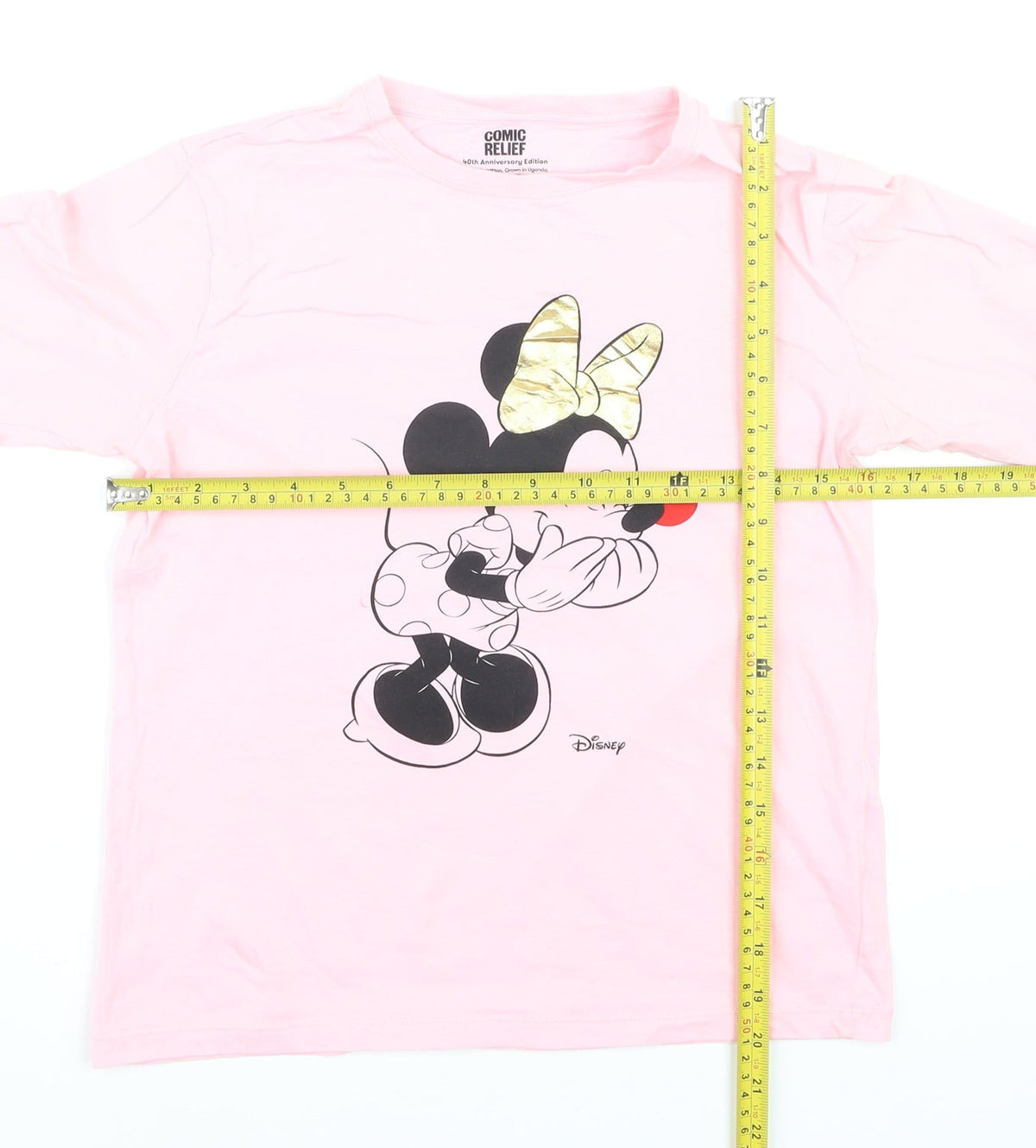Disney Comic Relief Girls Pink Minnie Mouse T-Shirt 11-12 Years