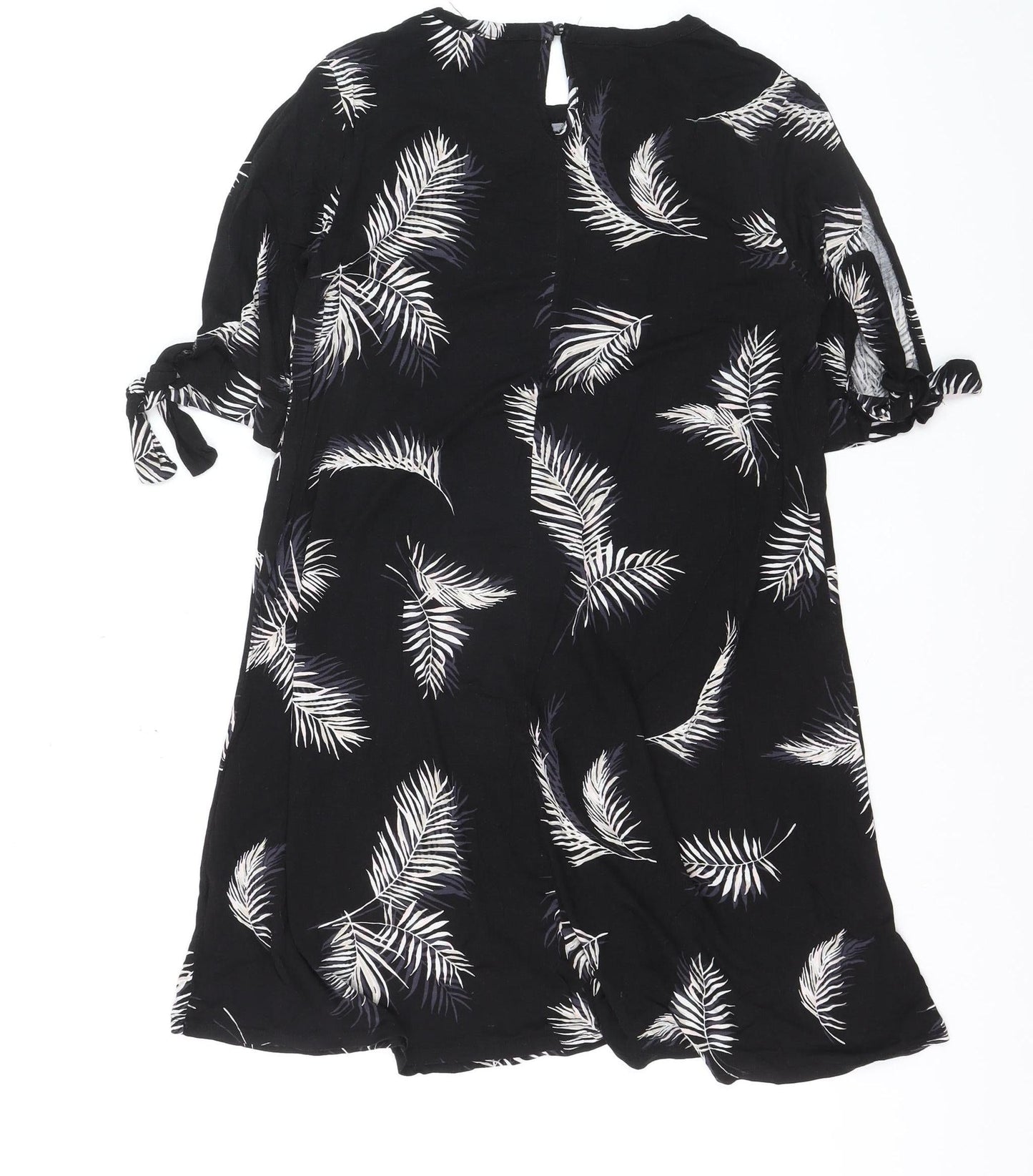 Debenhams Women’s Black Tropical Print Shift Dress Size 14
