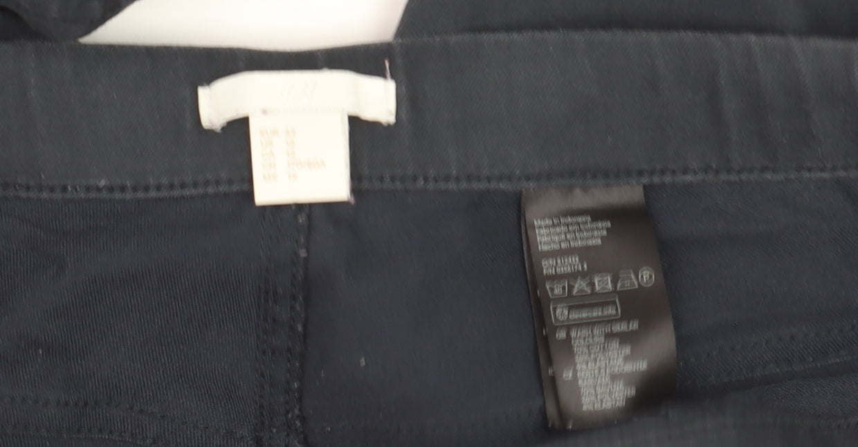 H&M Women's Black Size 14 Mid Rise Jegging Stretch Leggings