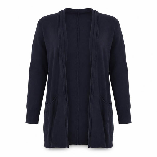 H&M Women’s Blue Longline Open Knit Cardigan Size 8