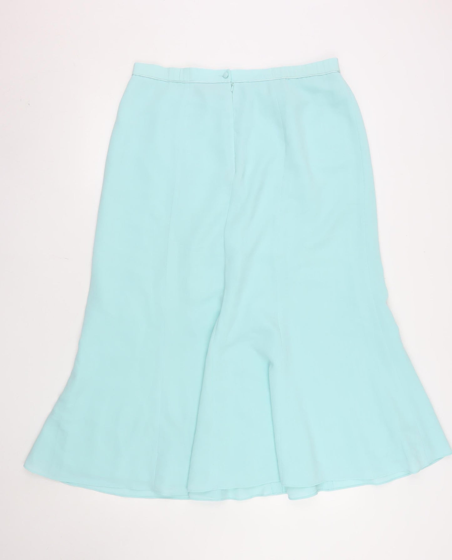 Jacques Vert Women's Blue Flared Midi Skirt Size 16