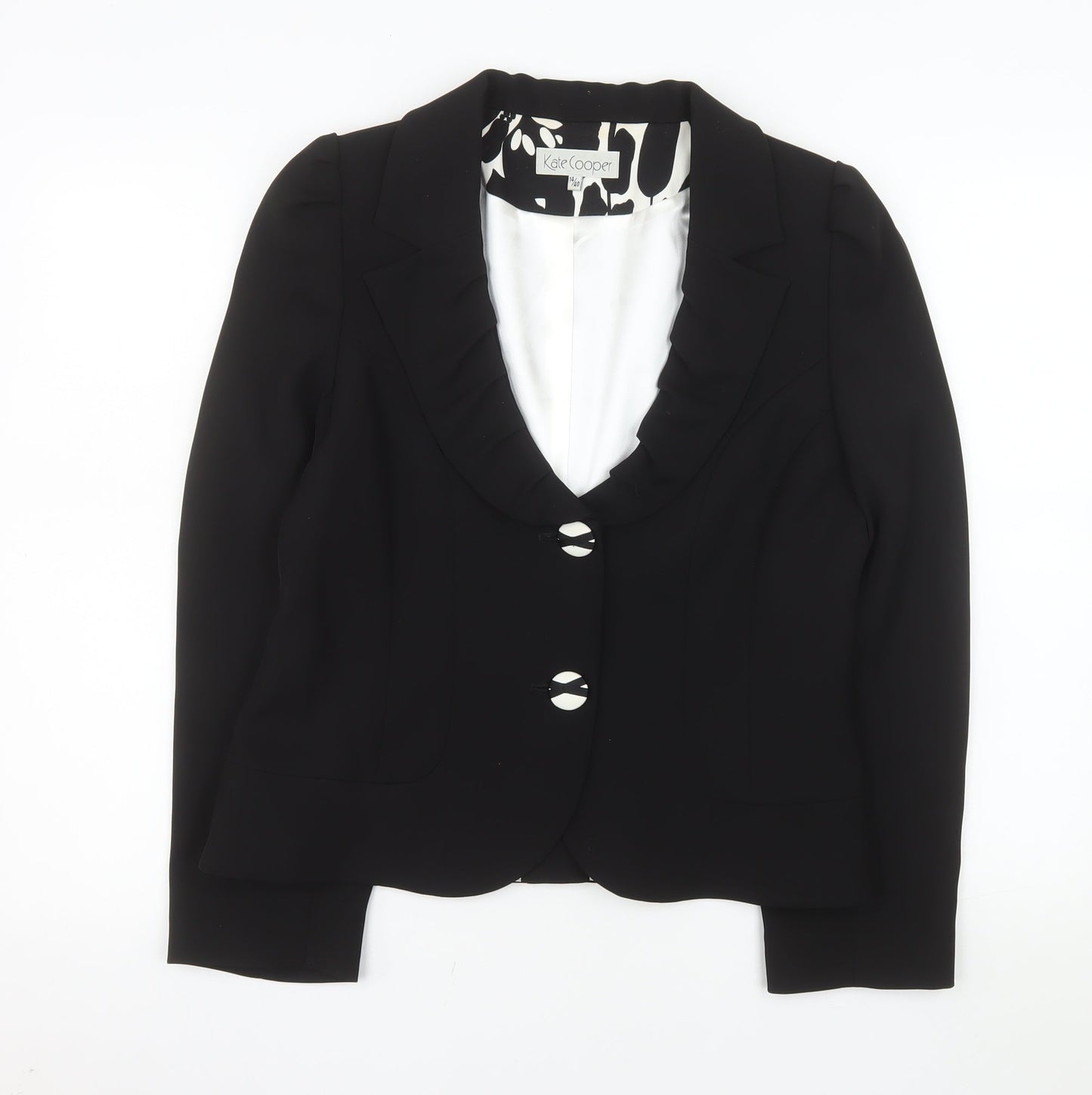 Kate Cooper Women's Black Size 14 Tailored Blazer Jacket