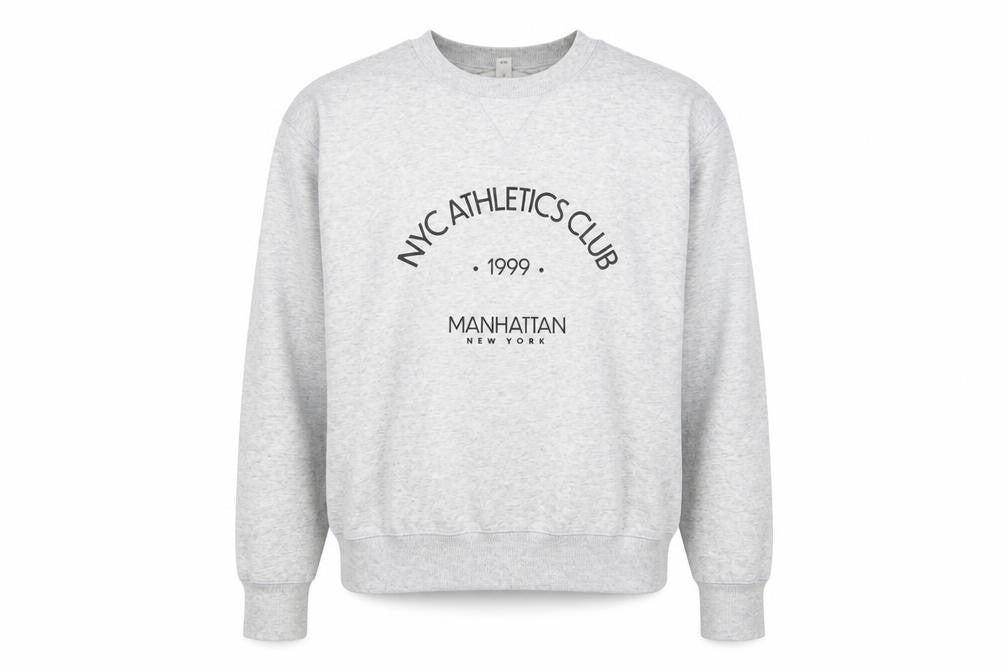 H&M Womens Grey NYC Athletics Club Sweatshirt XS Cotton Blend
