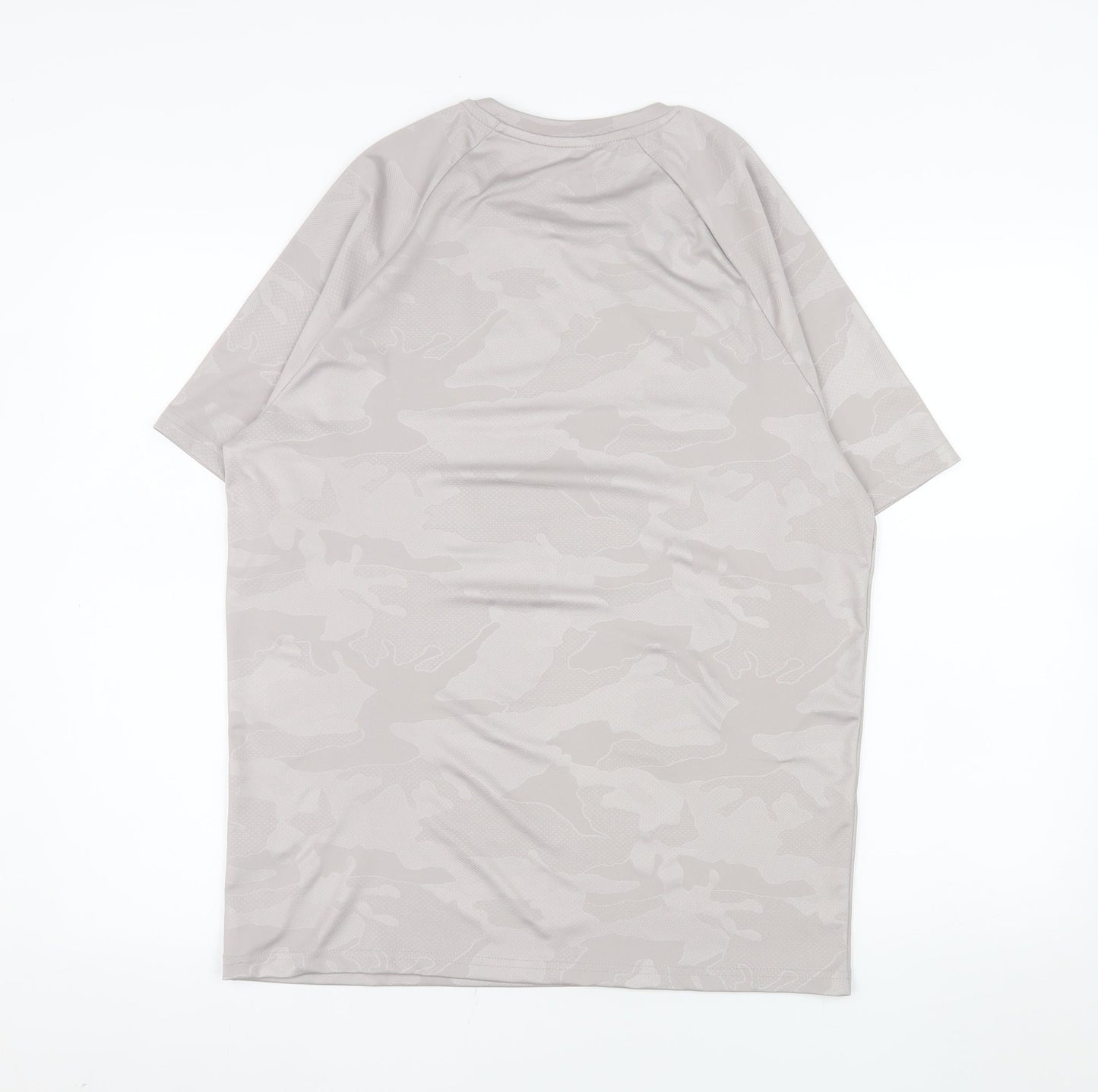 MAN Active Mens Grey Camouflage Short Sleeve Athletic T-Shirt Size M