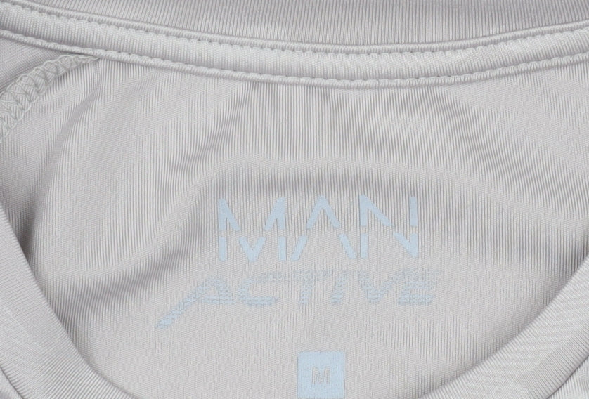 MAN Active Mens Grey Camouflage Short Sleeve Athletic T-Shirt Size M