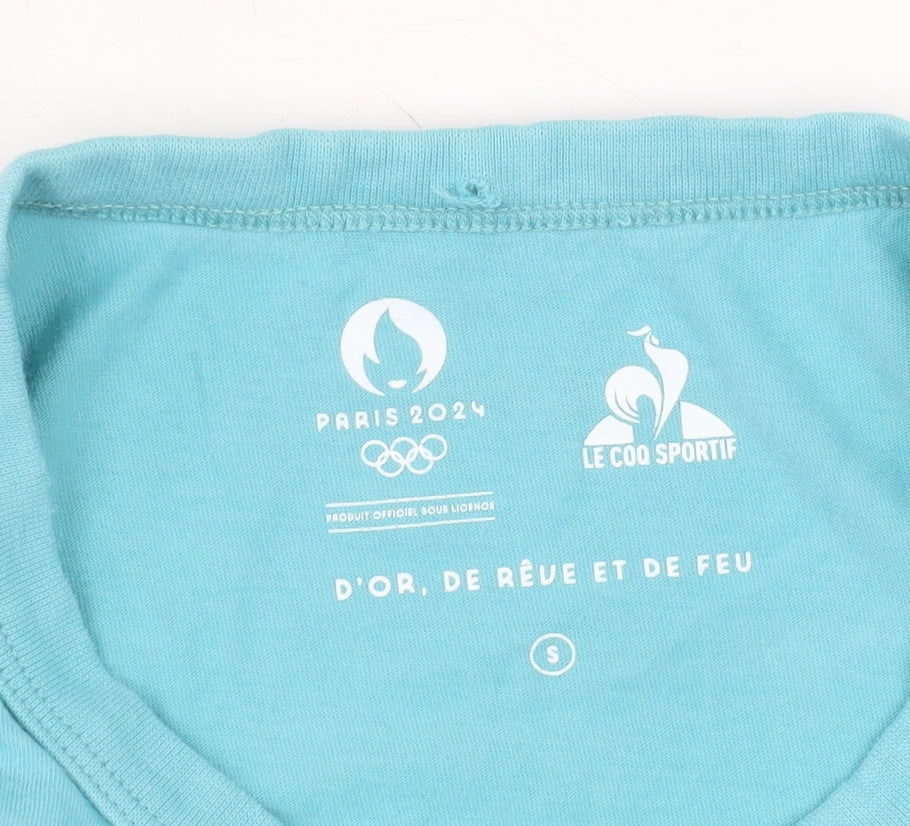 Le Coq Sportif Men’s Blue Paris 2024 Olympic Cotton T-Shirt Size S