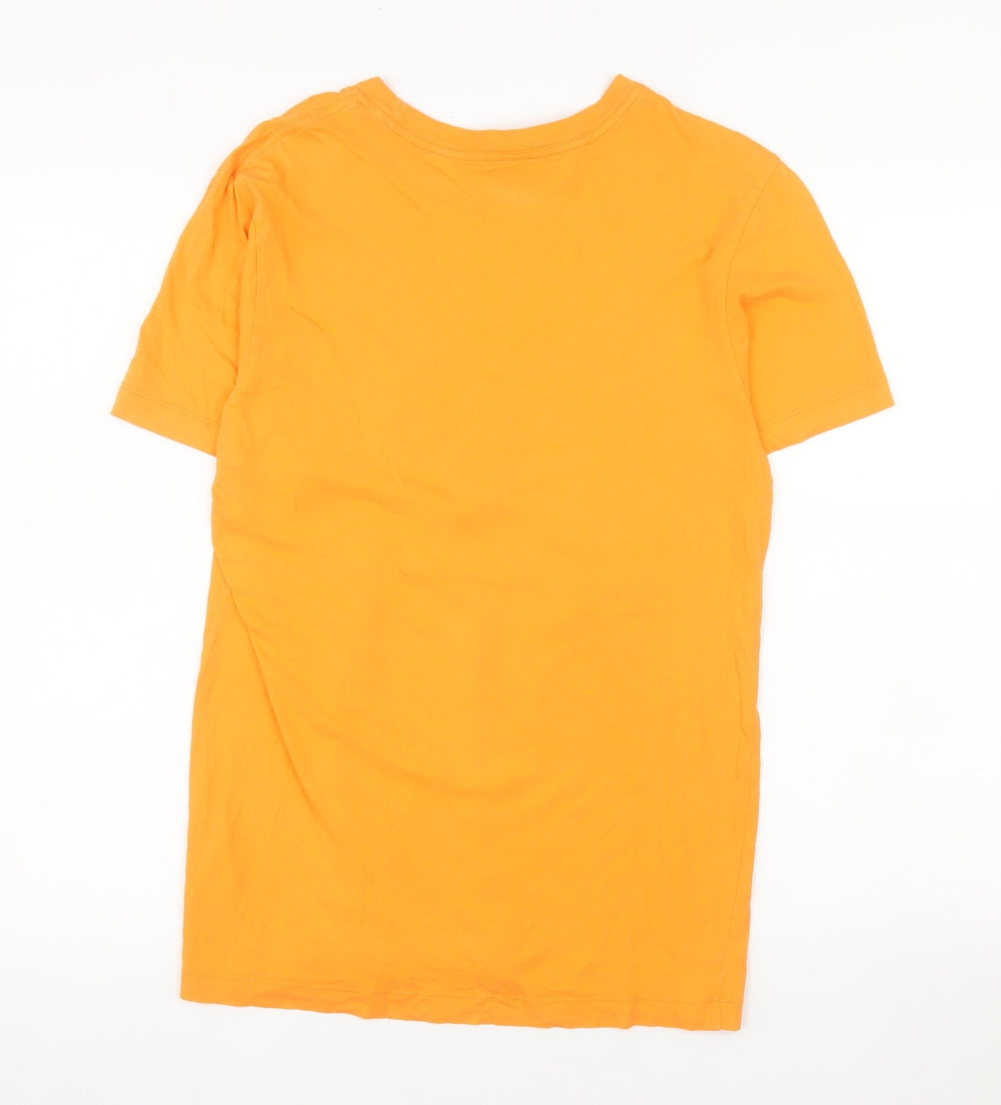 Nike Men's Orange Graphic Short Sleeve Cotton T-Shirt Size S