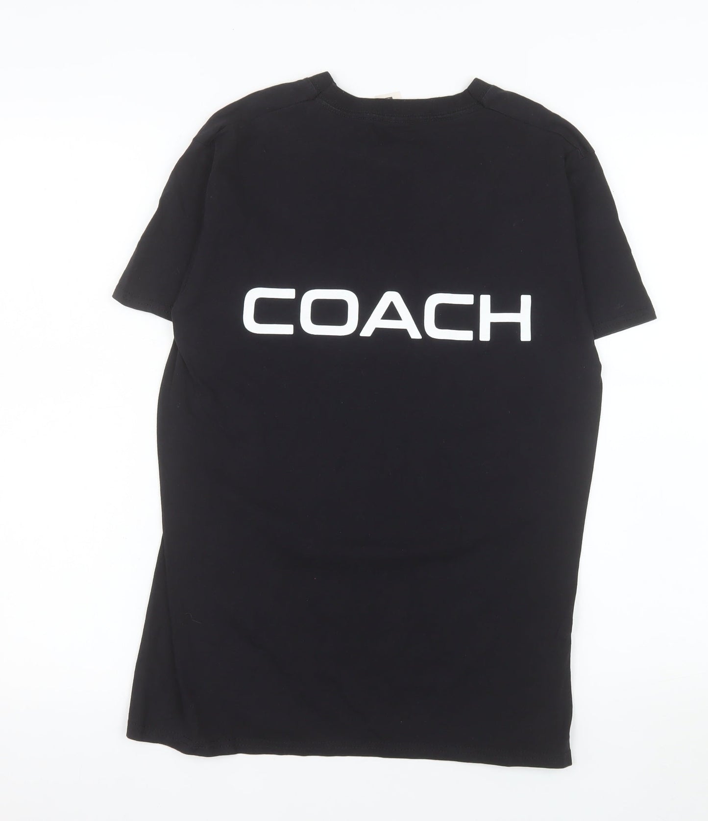 Fruit of the Loom Men's Black Basketball Coach T-Shirt Size S Cotton