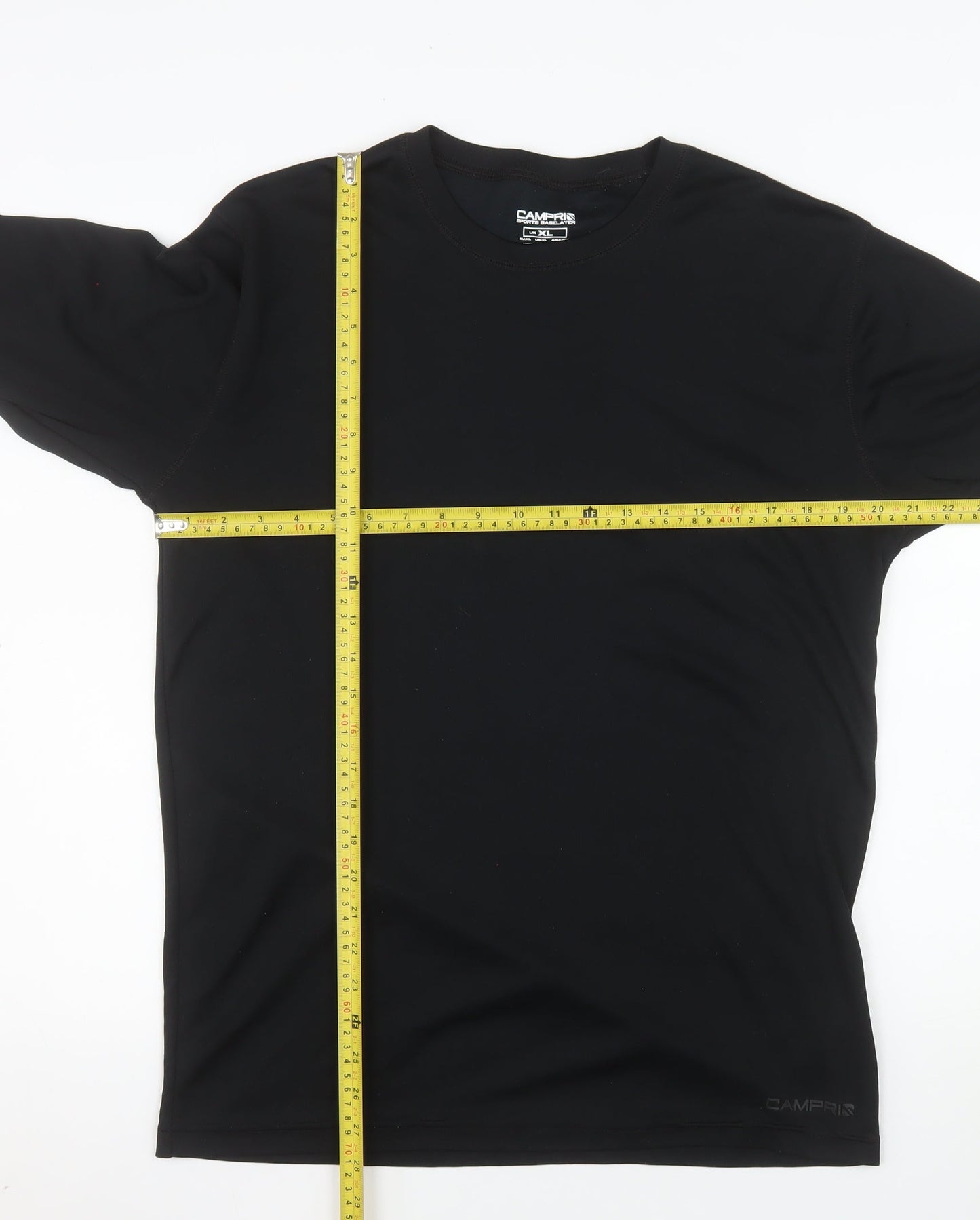 Campri Men's Black XL Long Sleeve Sports Base Layer Top