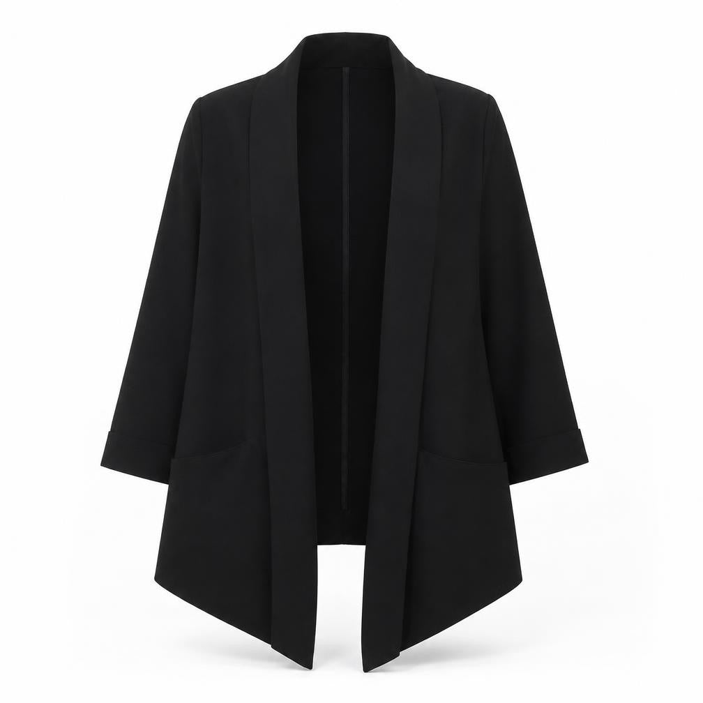 Gap Women Black Shawl Collar Blazer Jacket Size S Polyester Regular Fit