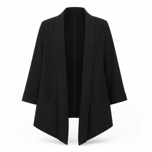 Gap Women Black Shawl Collar Blazer Jacket Size S Polyester Regular Fit