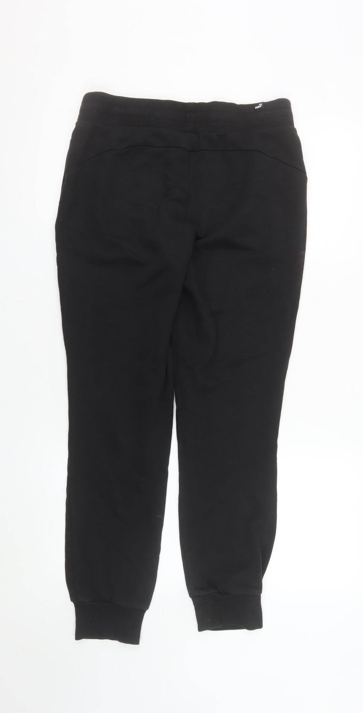 Puma Womens Black Cotton Jogger Trousers Size 12 Activewear