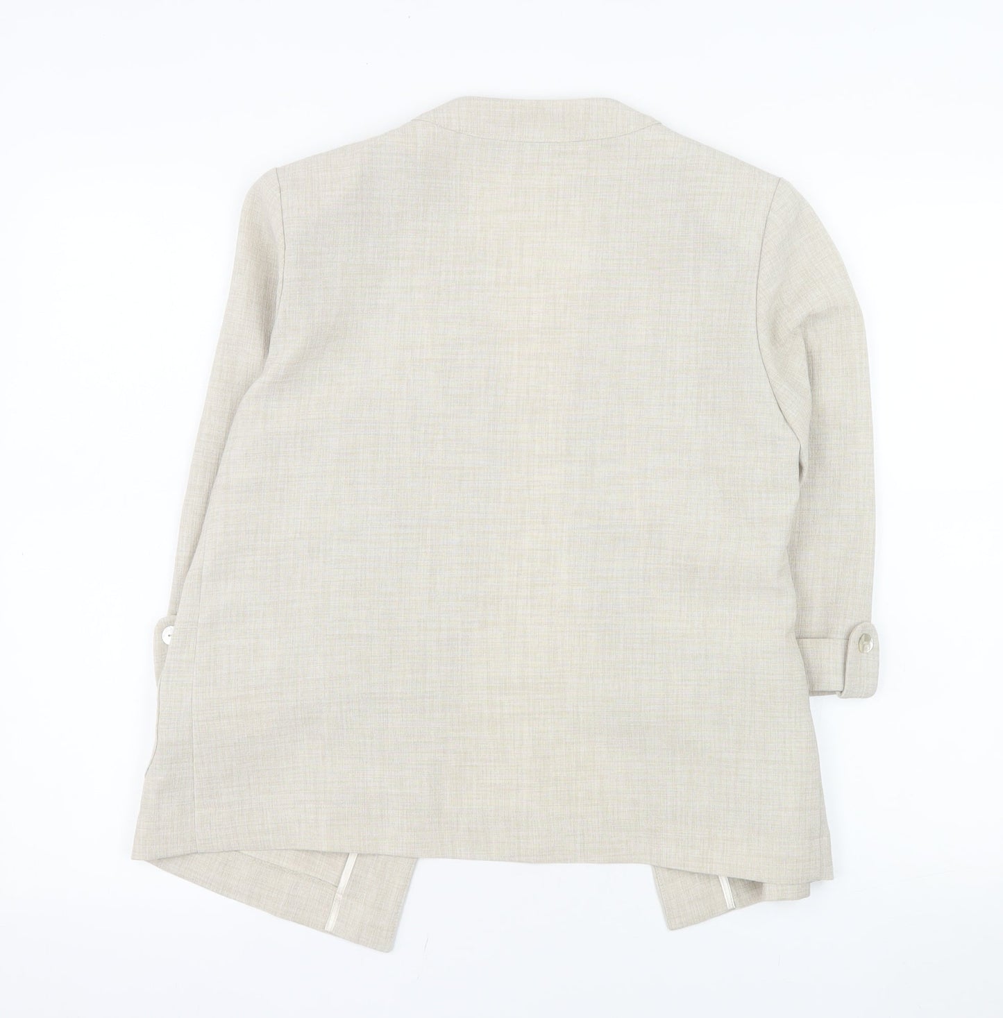 Eastex Women Beige Regular Fit Open Front Suit Jacket UK 10