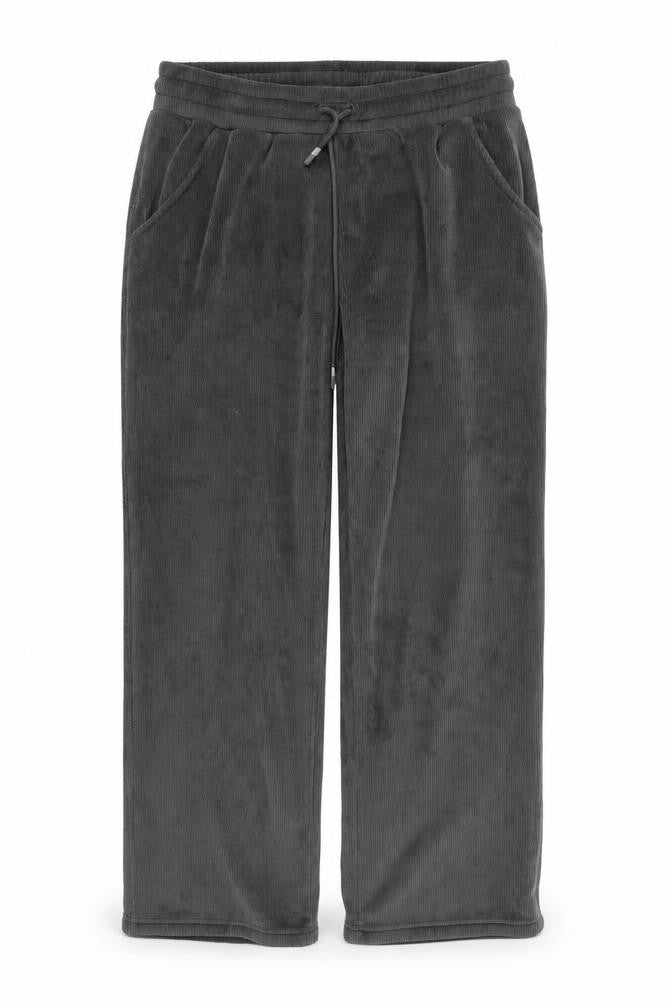 Kyodan Mens Grey Corduroy Sweatpants M Regular Fit Elastic Waist