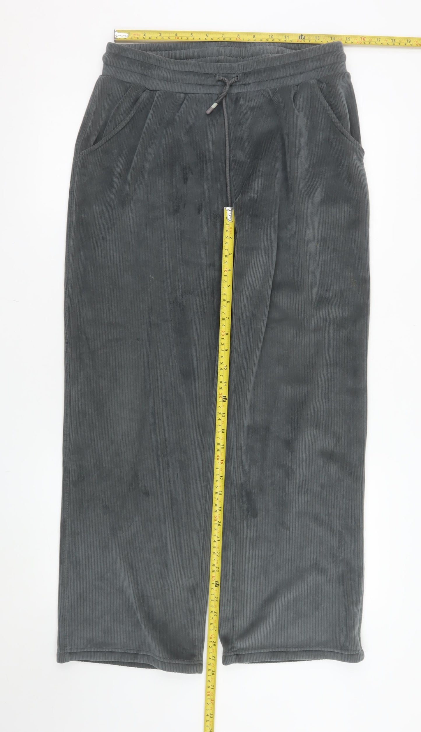Kyodan Mens Grey Corduroy Sweatpants M Regular Fit Elastic Waist