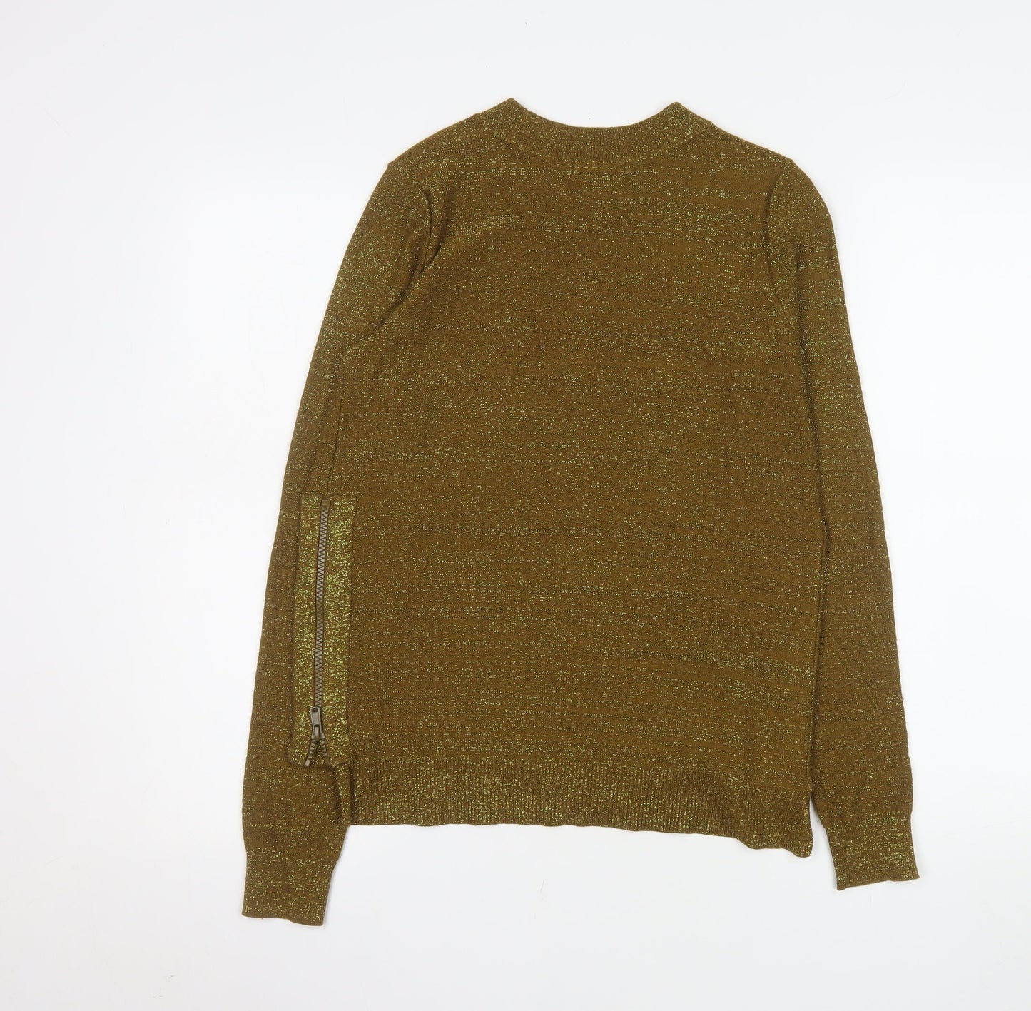 H&M Conscious Women's Gold XS Crew Neck Pullover Jumper