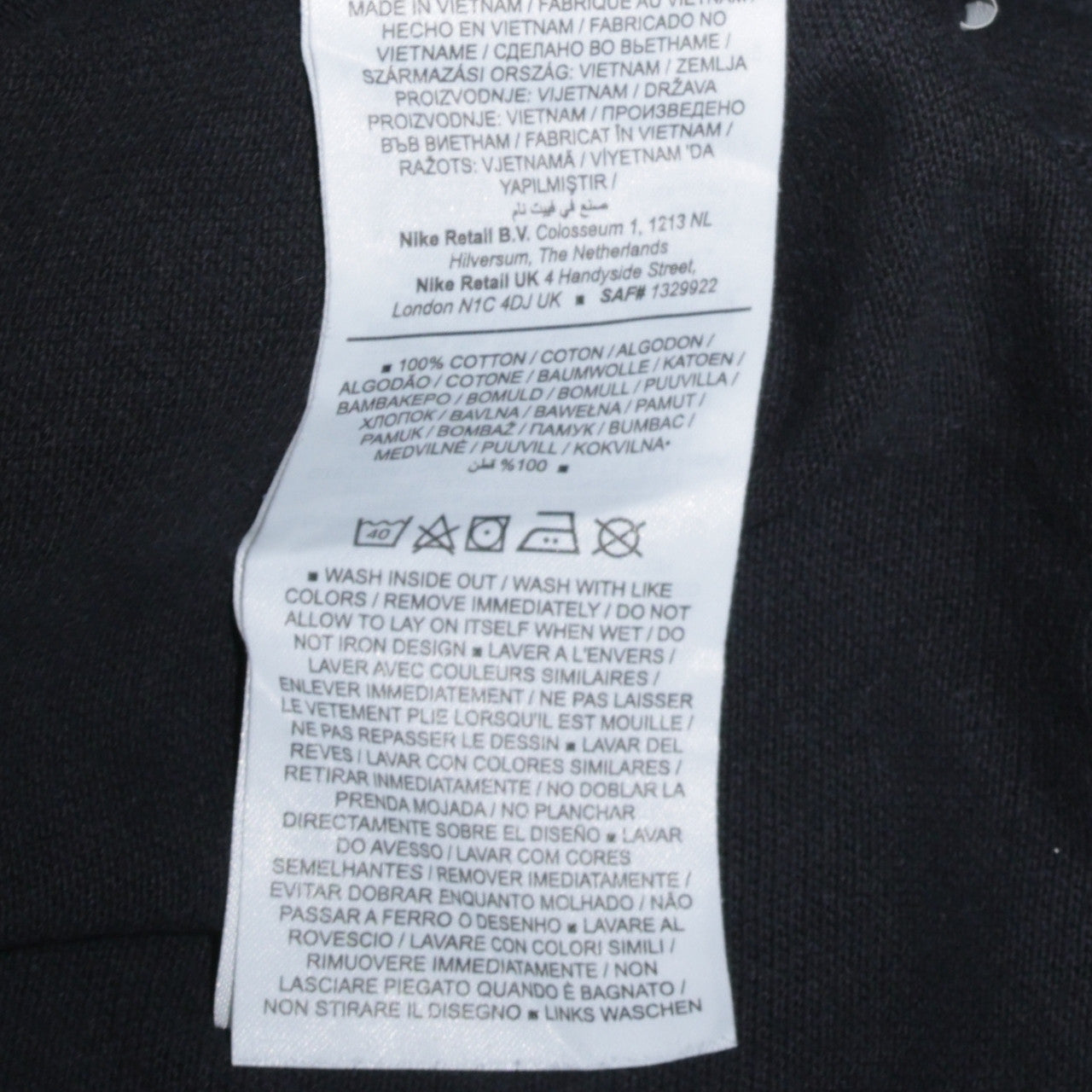 Nike Men’s Black 2XL Cotton Polo Shirt Classic Short Sleeve