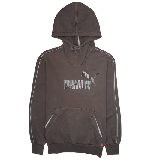 Puma Men's Brown Pullover Hoodie Size S Sports Fleece