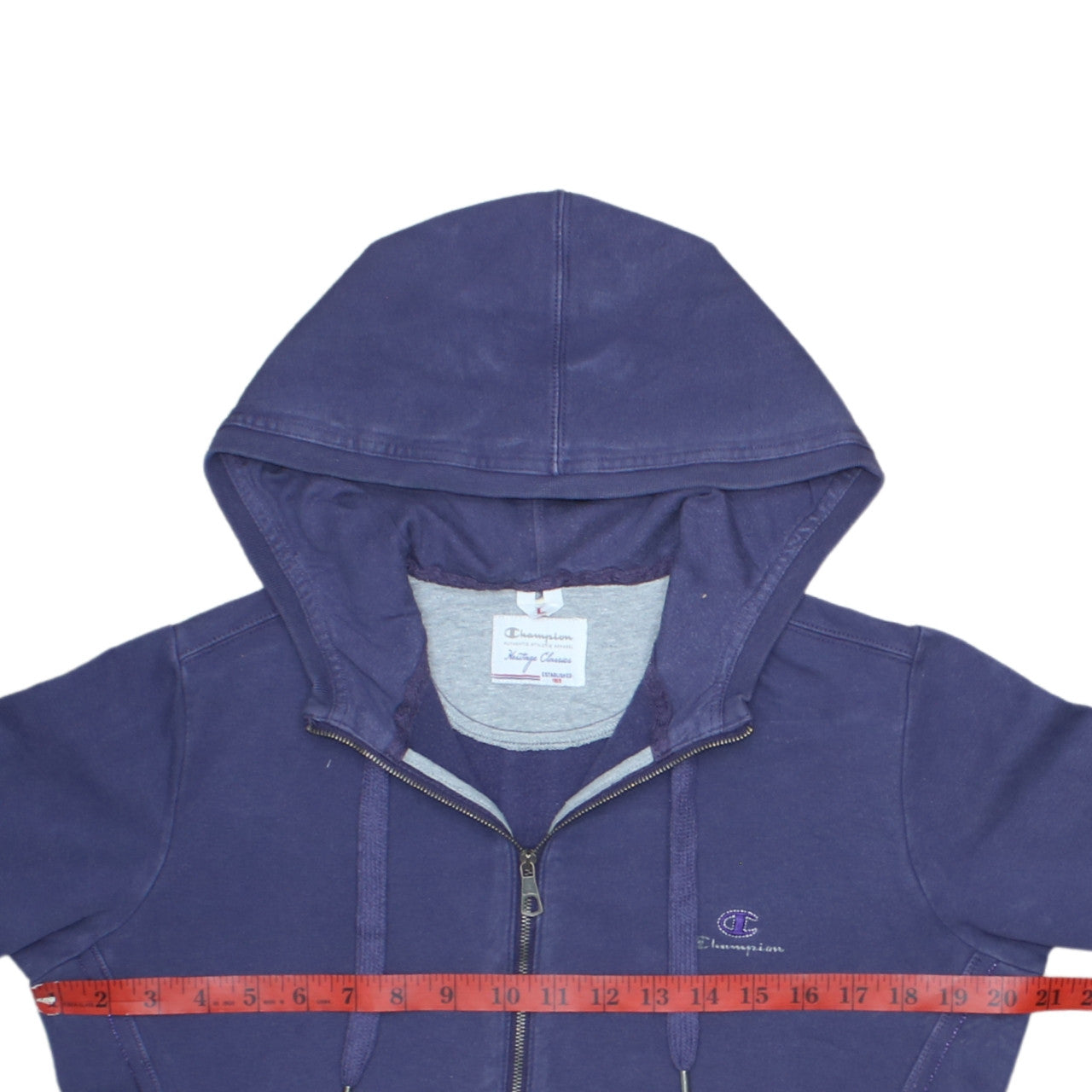Champion Women's Blue Full Zip Hoodie Size L - Heritage Classics