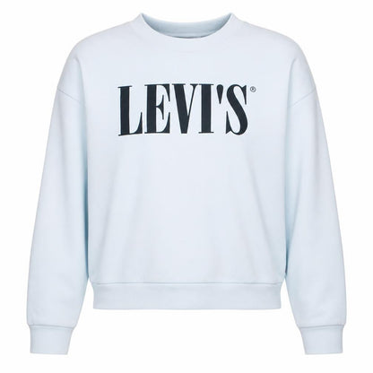 Levi's Womens White Pullover Sweatshirt Small Crew Neck Logo